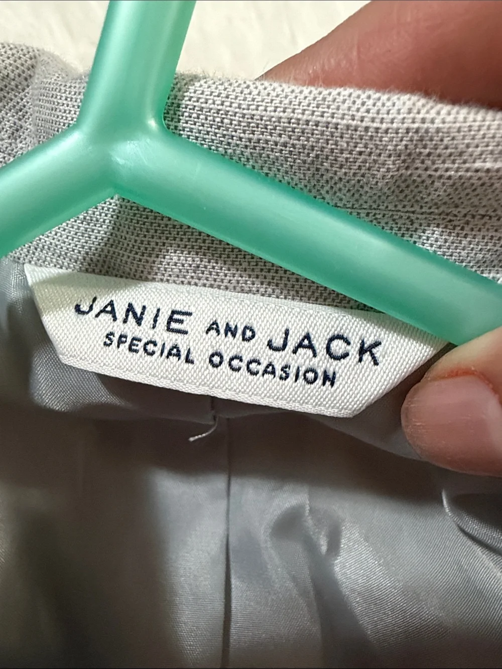 Janie and Jack Linen Light Gray Boys' Blazer Size 3T